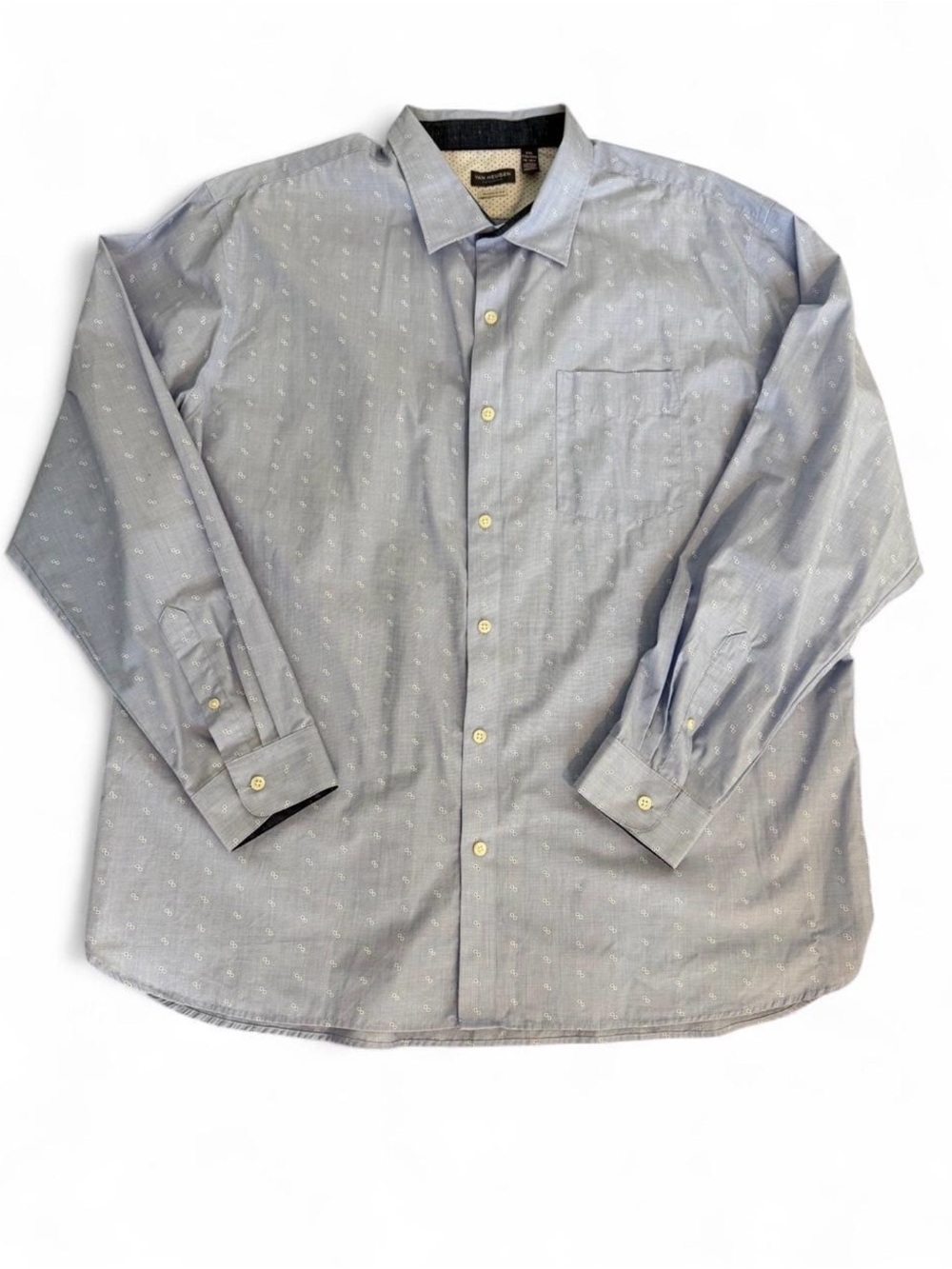 Van Heusen Originals Men’s XXL Blue Geometric Button Down Classic Fit